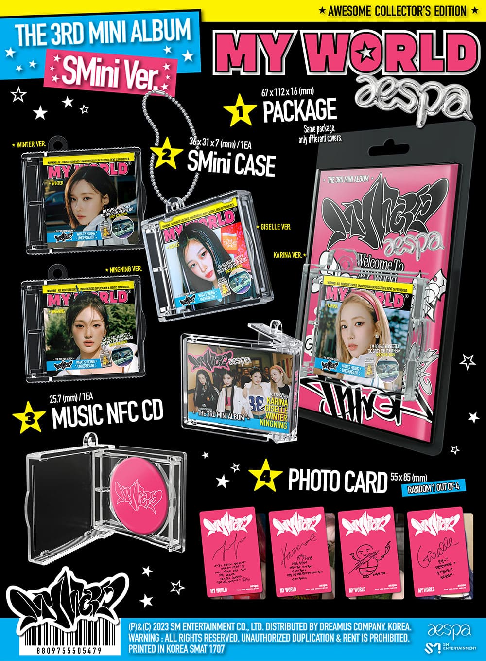 aespa - 3RD MINI ALBUM [MY WORLD] SMini Ver. - Image 2