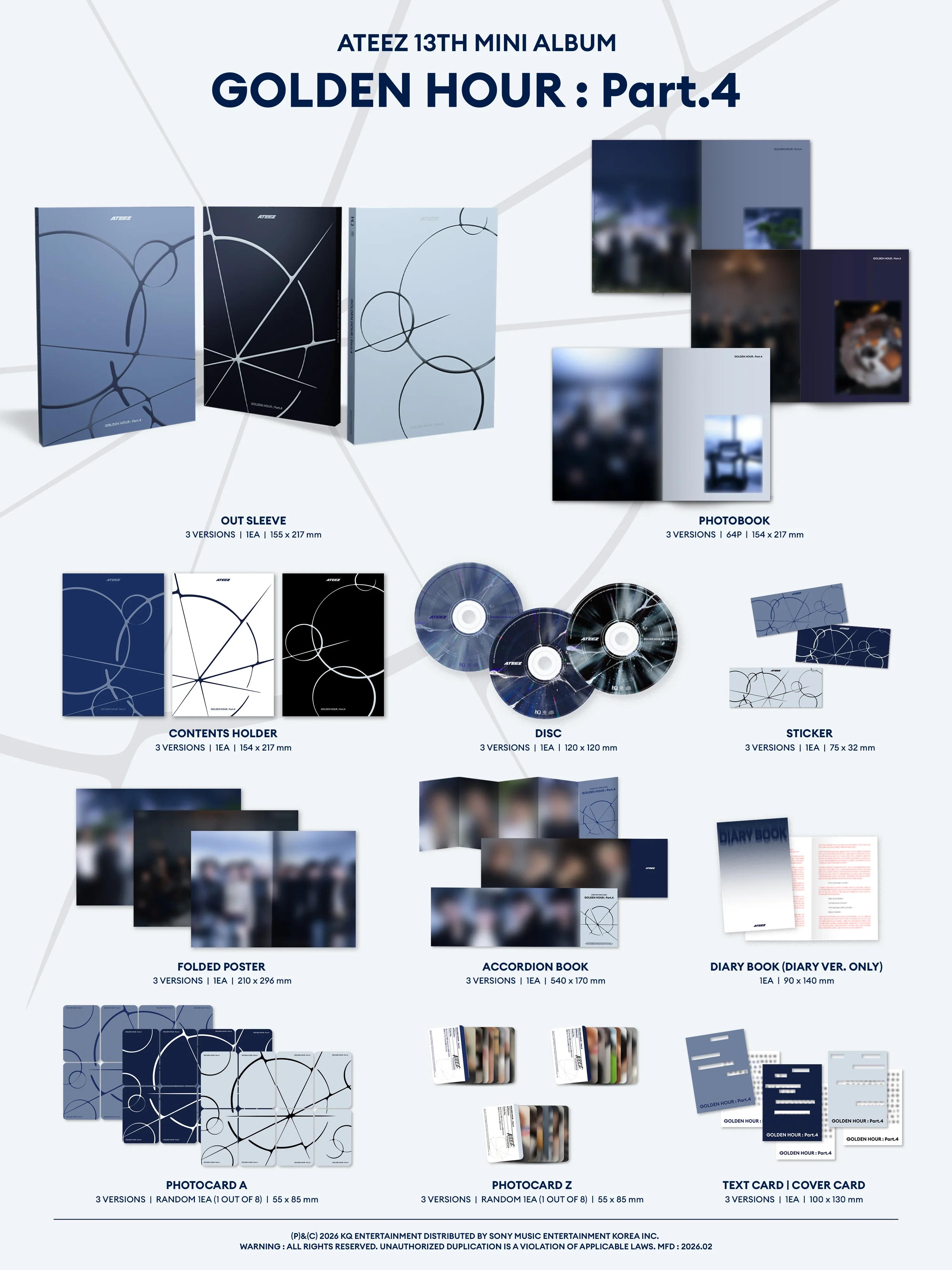 ATEEZ - [GOLDEN HOUR : Part.4] DIARY Ver. - Image 2