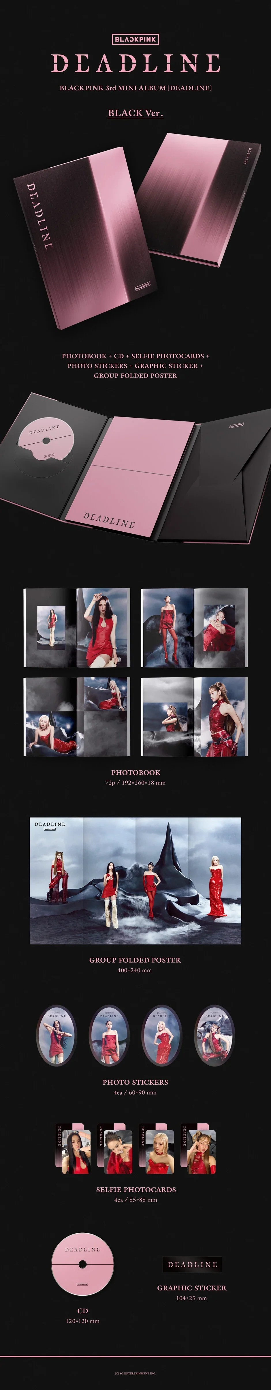 BLACKPINK - 3rd Mini Album [DEADLINE] BLACK Ver. - Image 2