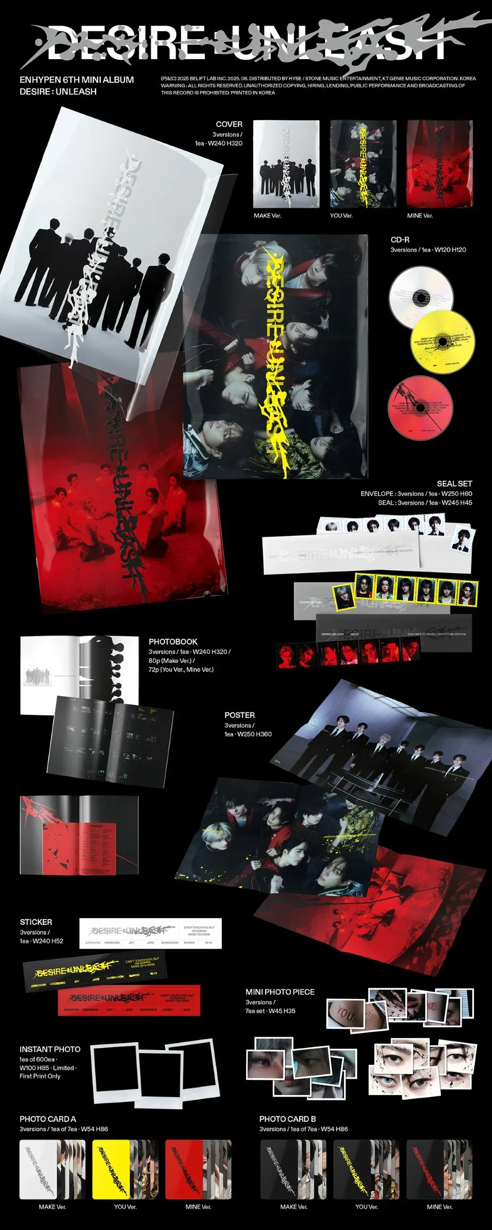 ENHYPEN - 6th Mini Album [DESIRE : UNLEASH] Standard Ver. - Image 2