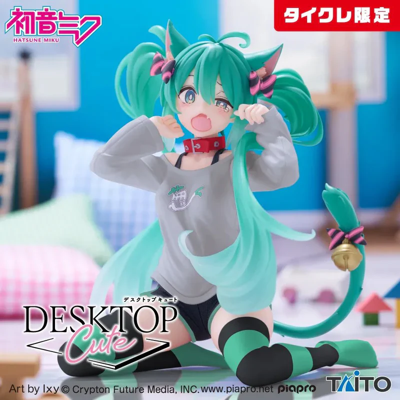 Hatsune Miku Desktop Cute Figure - Hatsune Miku Cat Ears T-Shirt Ver. (Taikure) Limited - Image 2