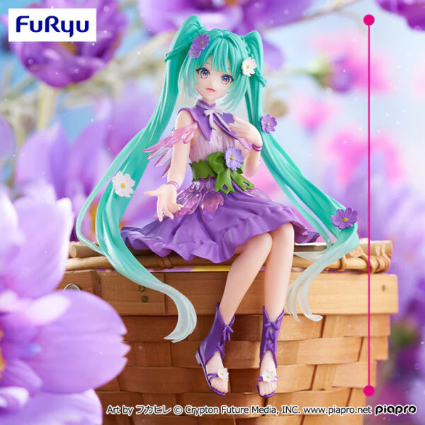 Hatsune Miku - Flower Fairy Cosmos Purple - Statue Noodle Stopper 14cm - Image 2