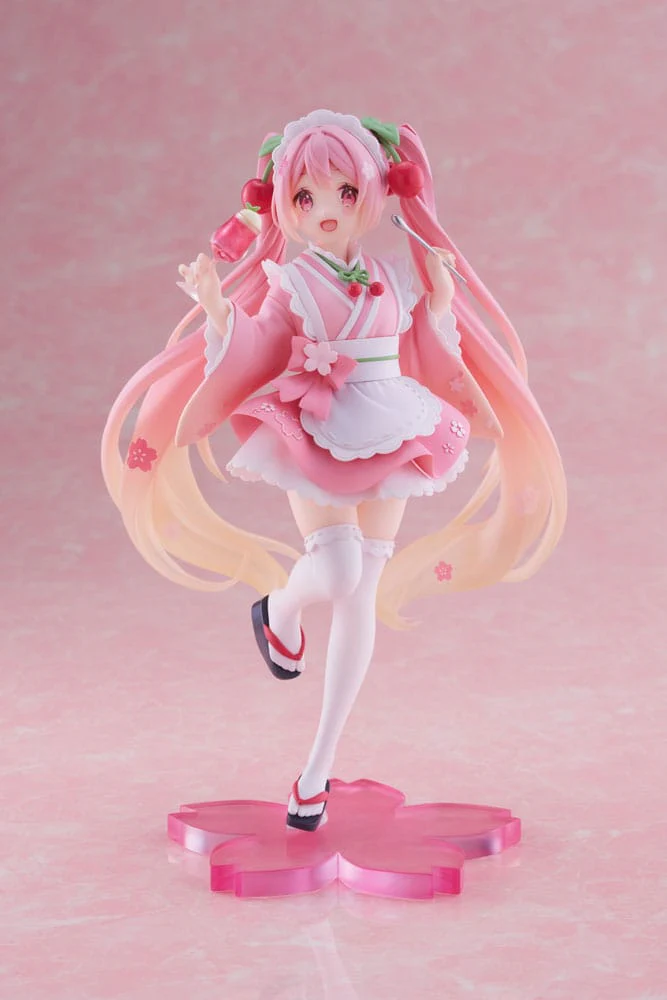 Hatsune Miku PVC Statue Newley Written Sakura Miku Japanese Cafe Ver. 18 cm - Image 2