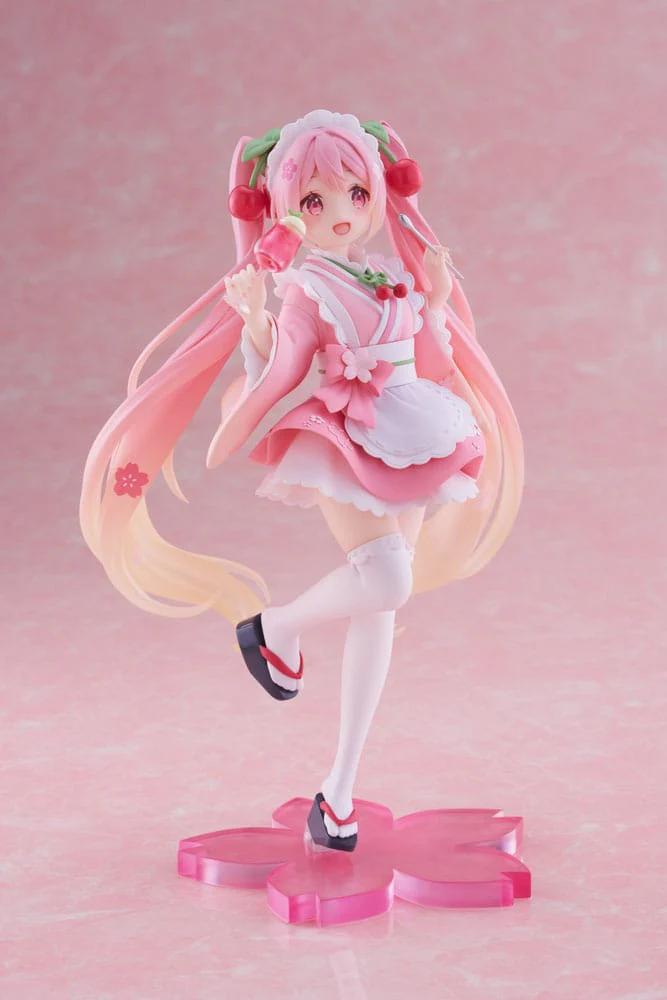 Hatsune Miku PVC Statue Newley Written Sakura Miku Japanese Cafe Ver. 18 cm - Image 3