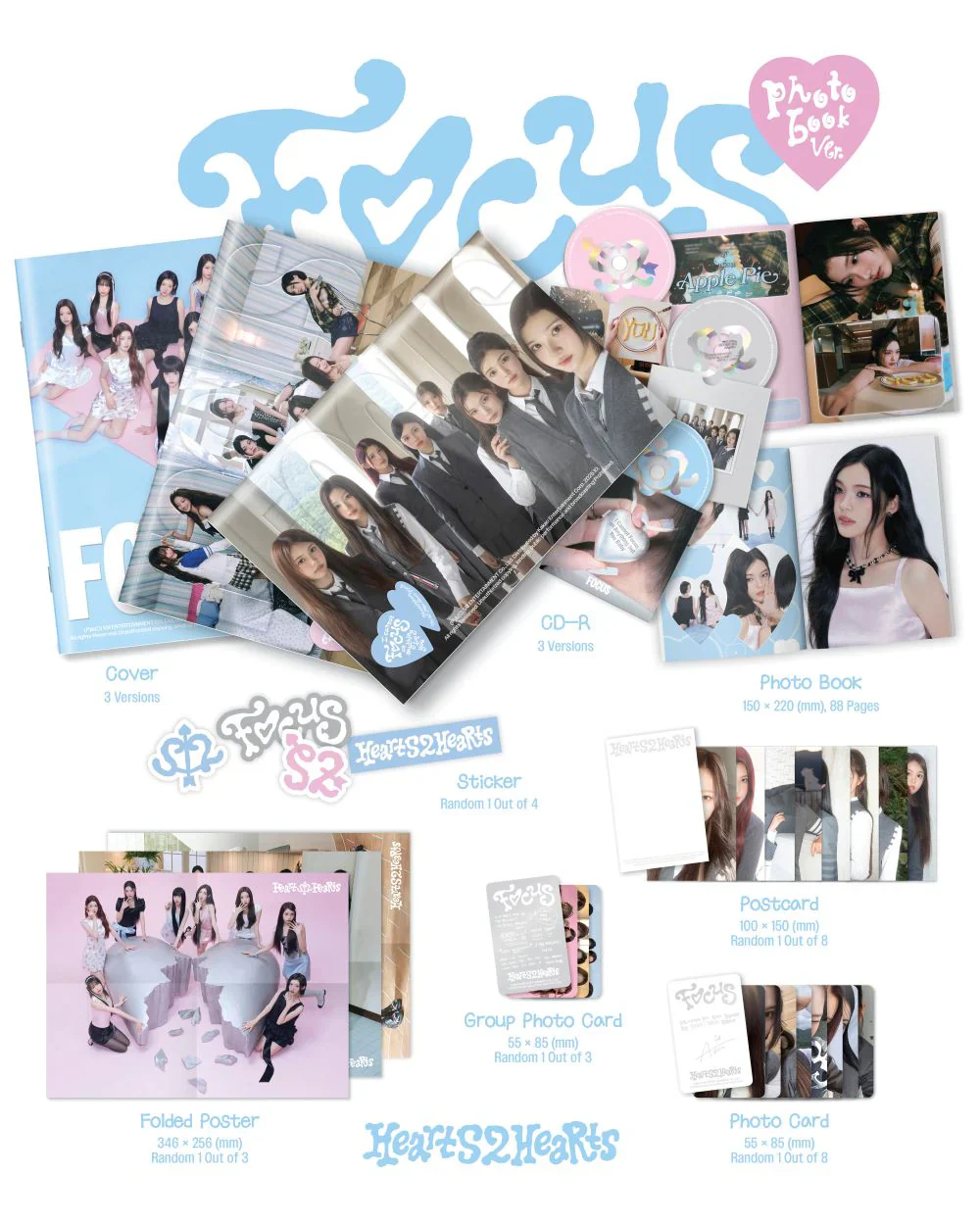 Hearts2Hearts - 1st Mini Album [FOCUS] Photobook Ver. - Image 2
