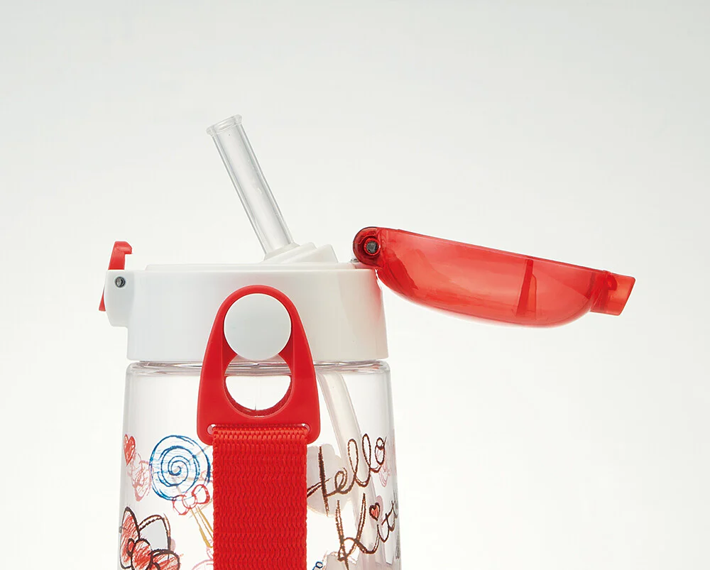Hello Kitty Sketch One-push straw bottle 480ml - Image 4