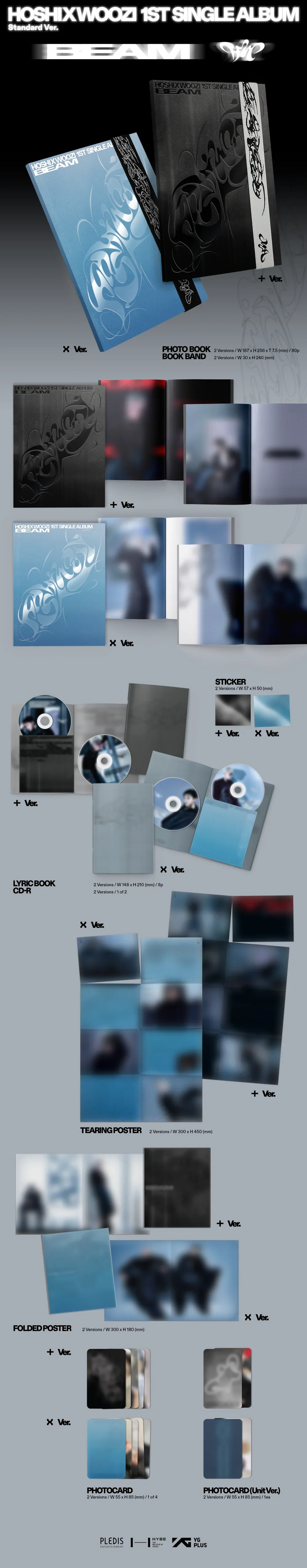 HOSHI X WOOZI -1st Single Album [BEAM] Standard Ver. - Image 2