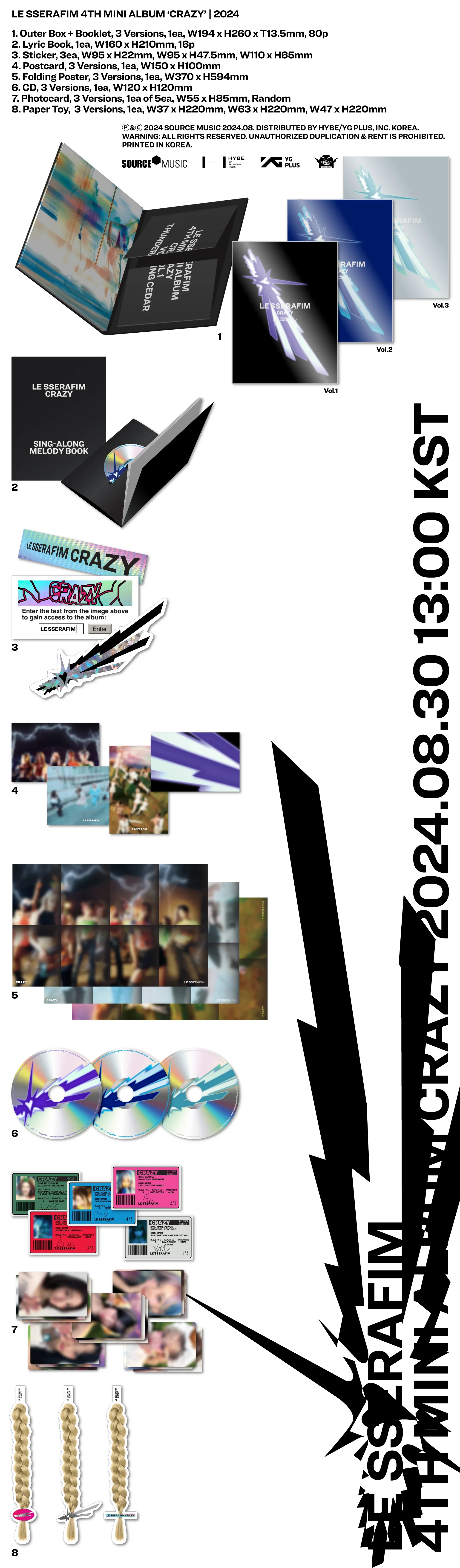 LE SSERAFIM - 4th Mini Album [CRAZY] Standard Ver. - Image 5