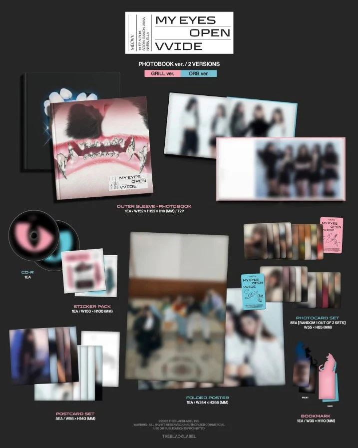 MEOVV - 1st EP Album [MY EYES OPEN VVIDE] PHOTOBOOK Ver. - Image 2