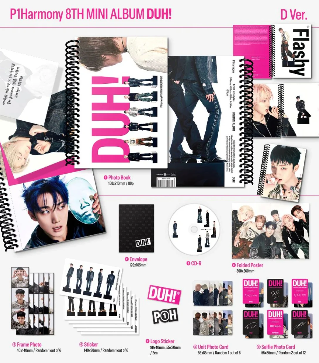 P1Harmony - 8th Mini Album [DUH!] Standard Ver. - Image 2