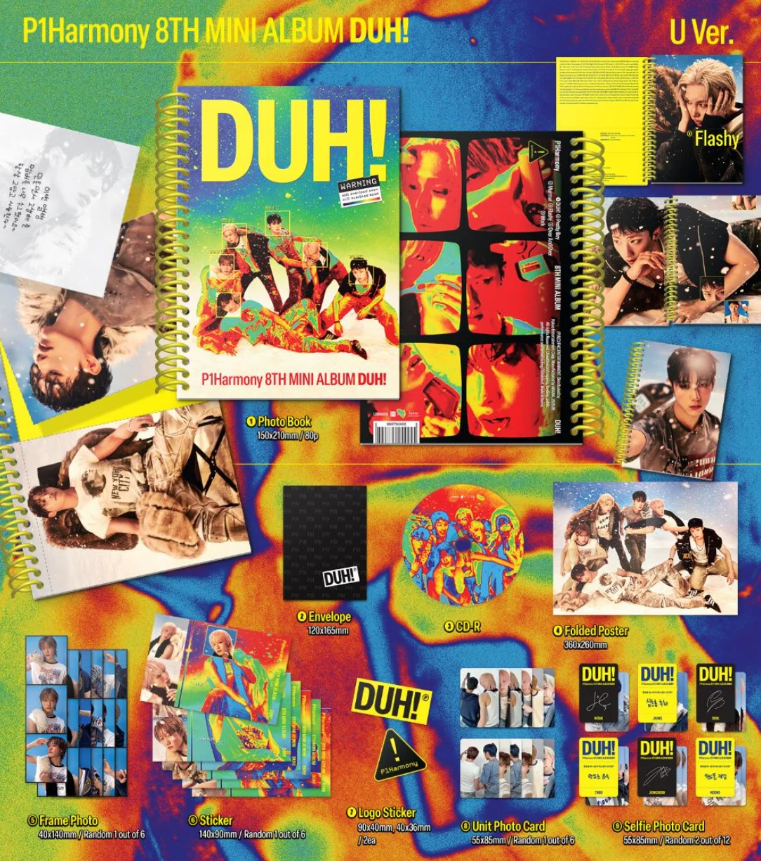 P1Harmony - 8th Mini Album [DUH!] Standard Ver. - Image 3