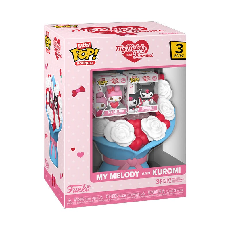 Sanrio Bitty POP! Bouquet Vinyl Figure 2-Pack My Melody & Kuromi (Valentine) 4 cm - Image 2