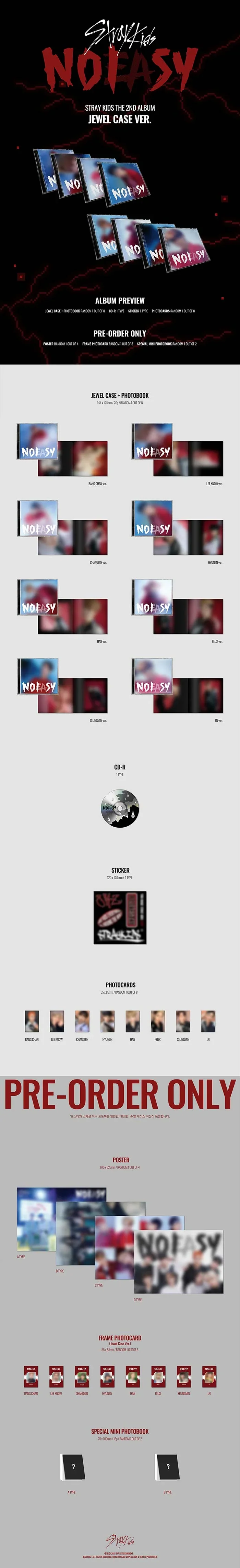 STRAY KIDS - NOEASY [2ND ALBUM] JEWEL CASE Ver. - Image 2