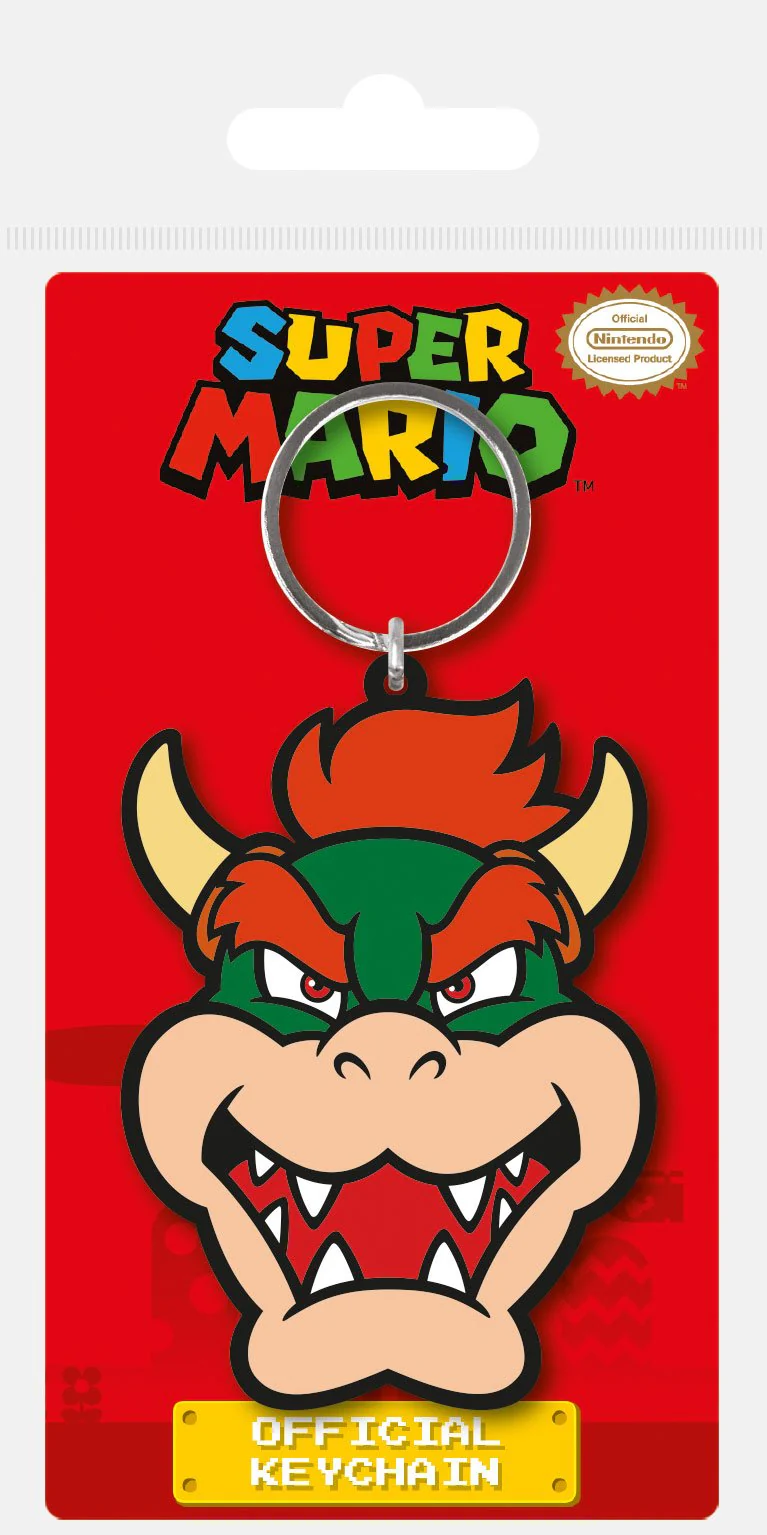 Super Mario Rubber Keychain Bowser