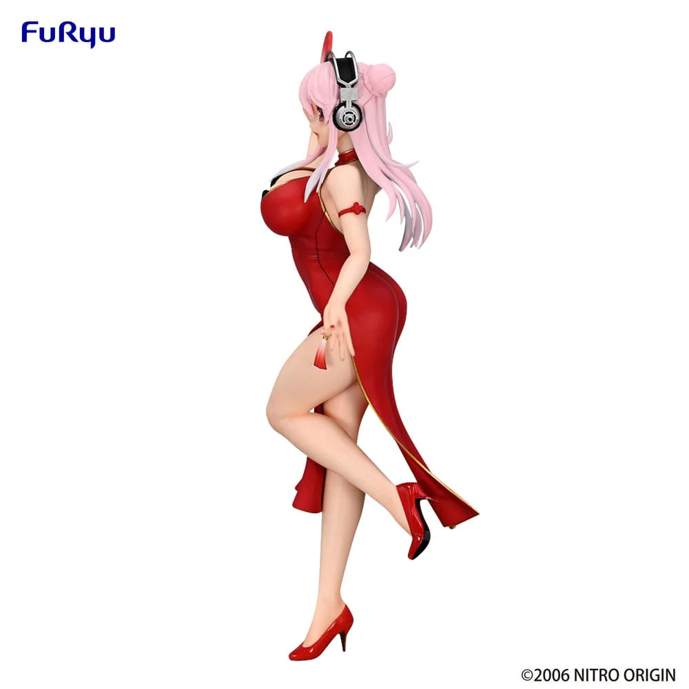Super Sonico Trio-Try-iT PVC Statue China Dress Ver. 21 cm - Image 2
