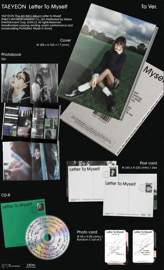 TAEYEON - 6th Mini Album [Letter To Myself] To Ver.